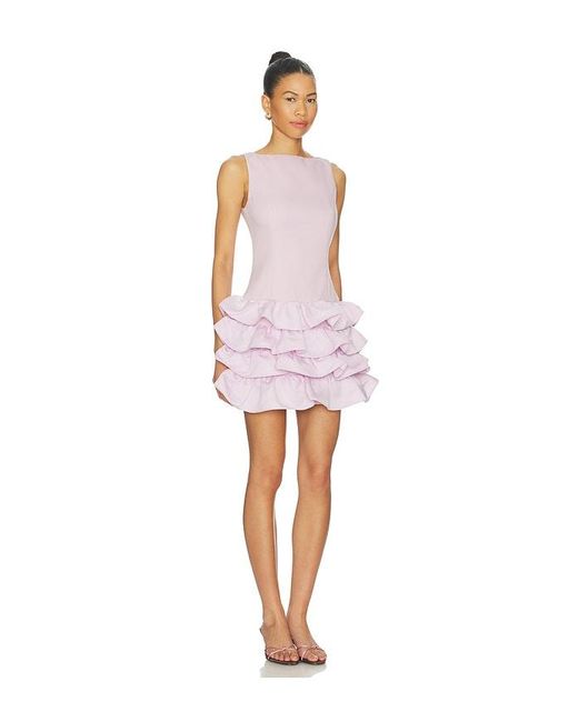 Elliatt Pink Saphine Ruffle Mini Dress