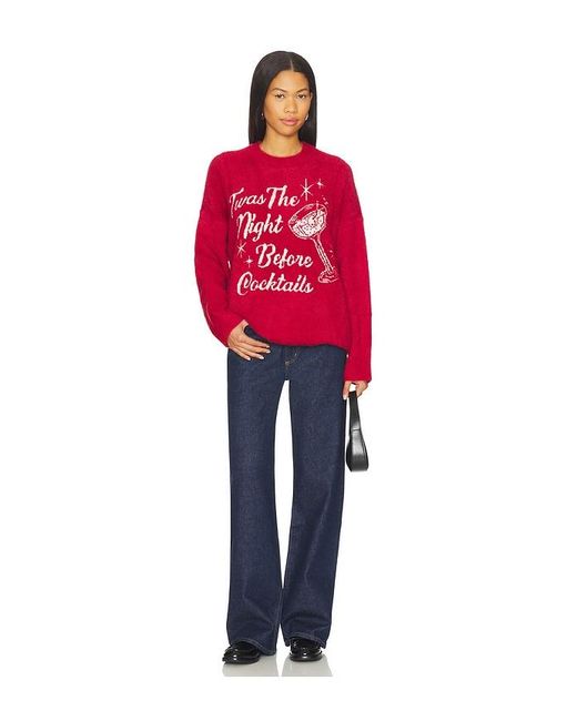 Show Me Your Mumu Red Classic Crewneck Sweater