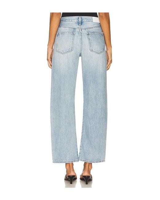 Pistola Blue Lexi Mid Rise Bowed Straight Jeans