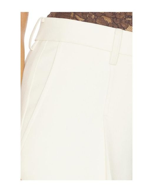 Theory White Oversize Wide Pleated Trouser