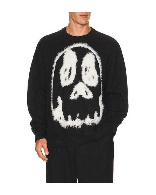 Y-3 Black Gfx Knit Sweater for men