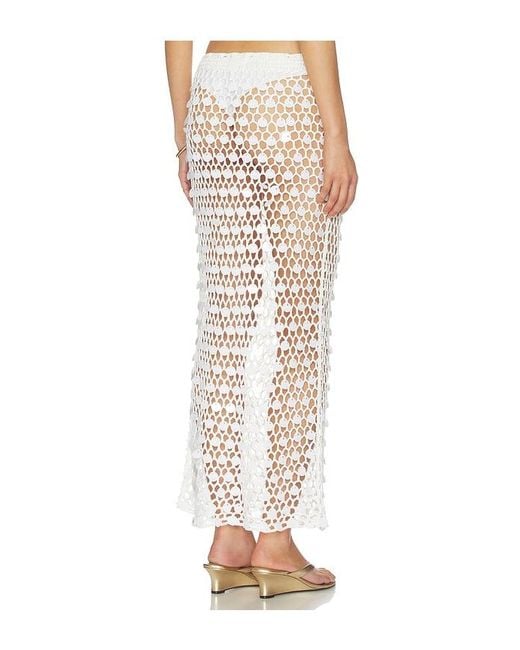 superdown Natural Dinah Crochet Maxi Skirt