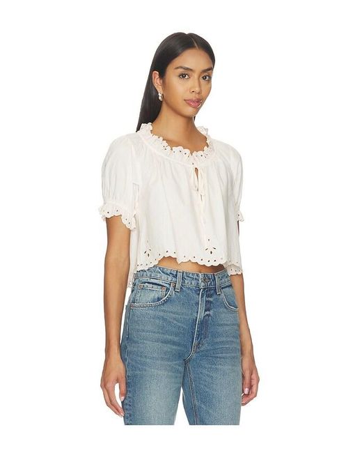 Lovers + Friends Blue Jasmine Top