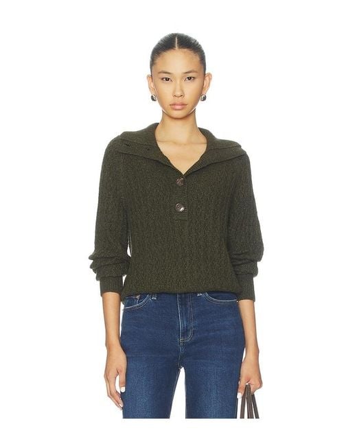 Varley Green Bridget Half Button Sweater