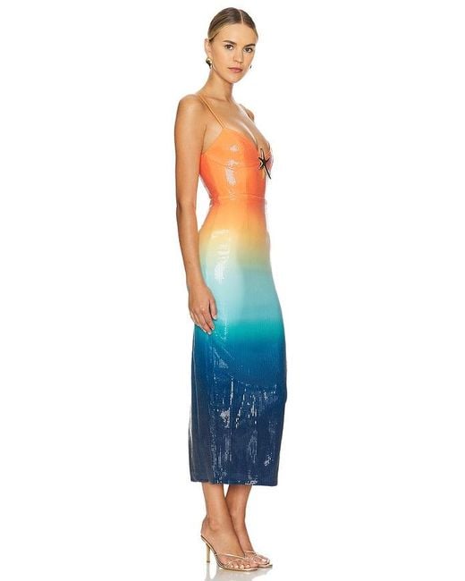 Runaway the Label Blue Benito Midi Dress