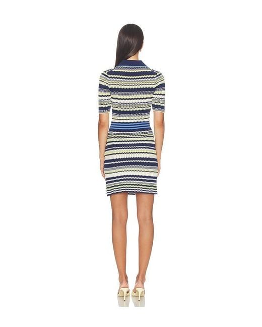 Jonathan Simkhai Blue Lira Polo Wrap Mini Dress