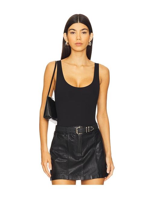 Commando Black Neoprene Tank Bodysuit