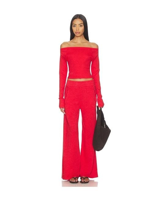 Free People Red X Fp Movement Go To Long Sleeve Set