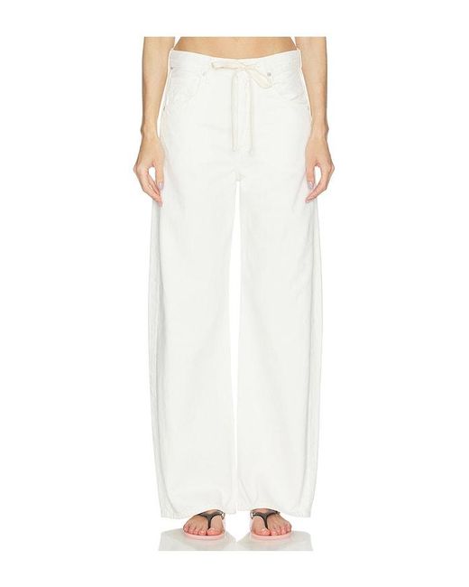 Citizens of Humanity White Brynn Drawstring Trouser