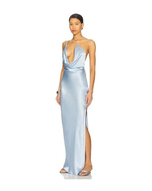 SNDY'S Blue X Revolve Johanna Cowl Neck Maxi
