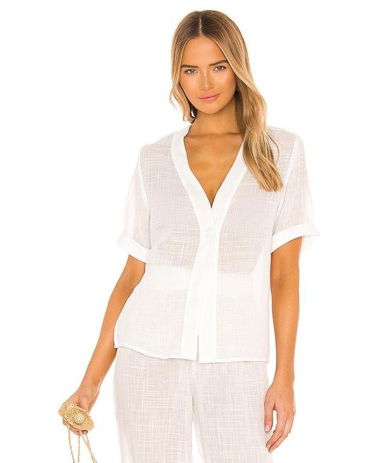 PQ Swim White Sammy Button Up