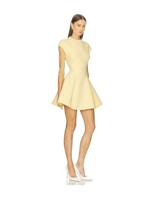 Bardot Natural Beckett High Neck Mini Dress