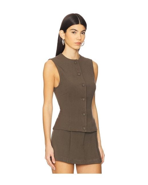 Chaleco Button Down En Color Marrón Talla (También En S, Xs) WeWoreWhat de color Brown