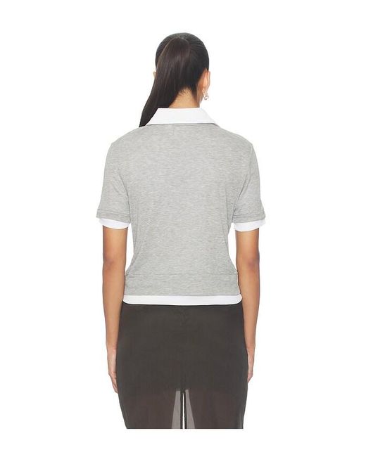 AYA MUSE White Double Polo Tee