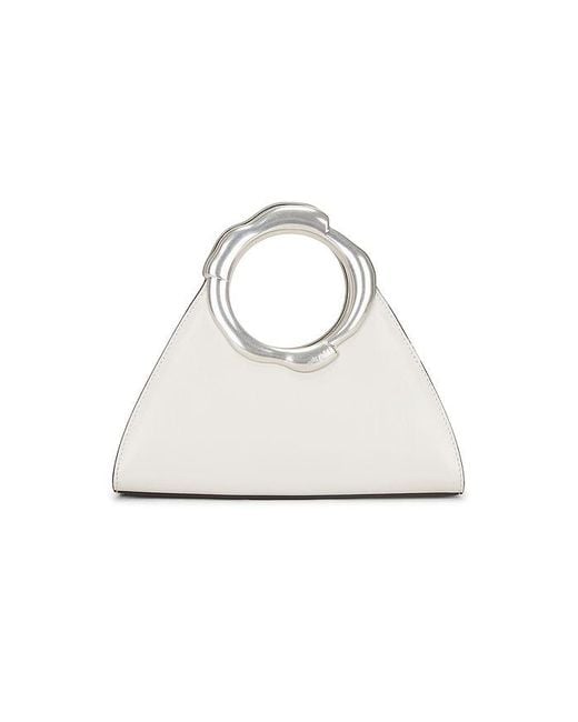 Cult Gaia White Asa Top Handle Bag