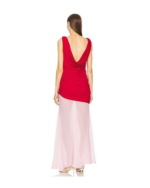 L'academie Red 'Academie Enoa Midi Dress