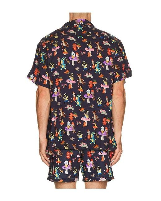 ARRELS Barcelona Red Catch The Wind X Gary Baseman Camp Collar Shirt for men
