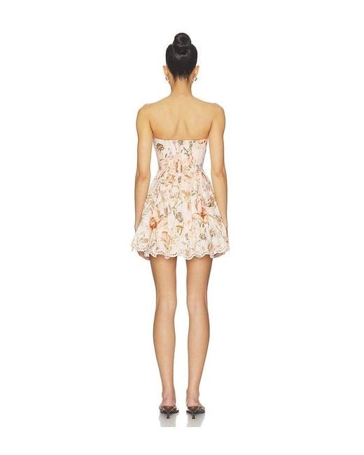 Hemant & Nandita White Off-Shoulder Short Dress