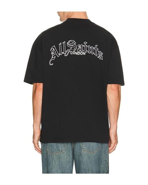 AllSaints Black Descent Tee for men
