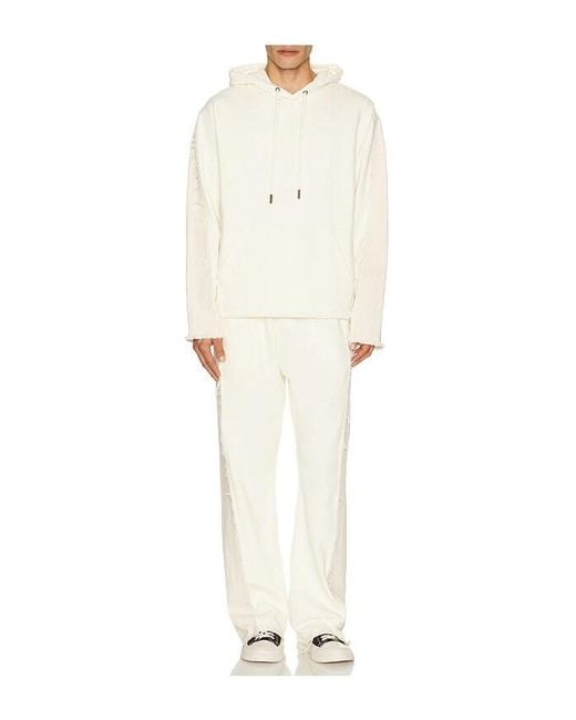 Honor The Gift White Denim Panel Flare Sweatpant for men