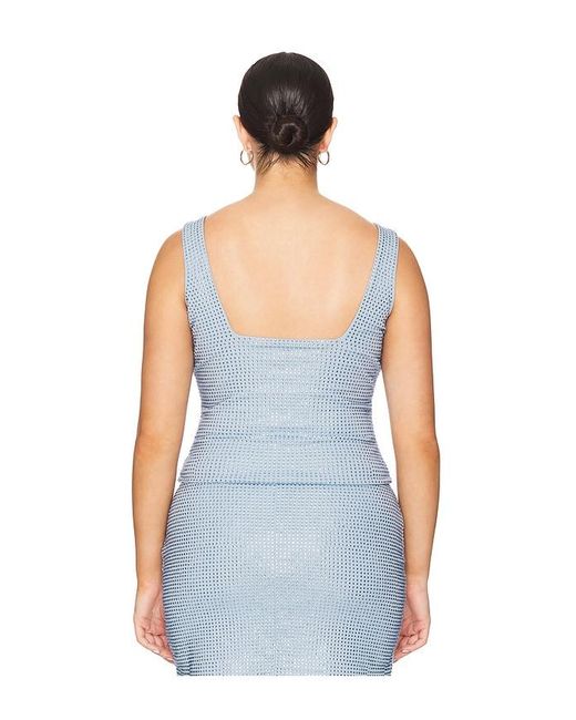 GOOD AMERICAN Blue Crystal Tank