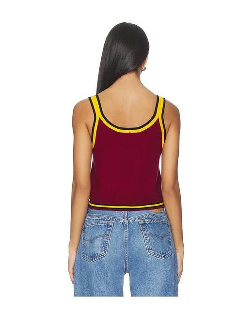 Terez Red X Revolve Miami Heat Crop Knit Tank Top