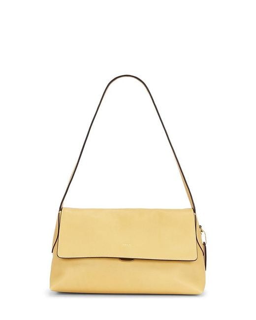 COACH Metallic Natural Grain Leather Chelsea 30 Shoulder Bag