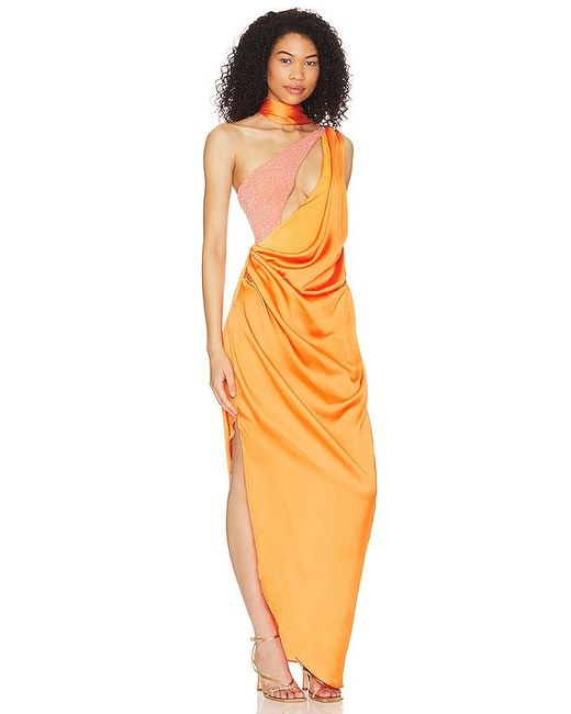 Baobab Orange Asaka Dress