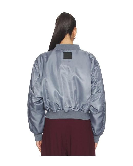 Anine Bing Blue Cropped Leon Bomber