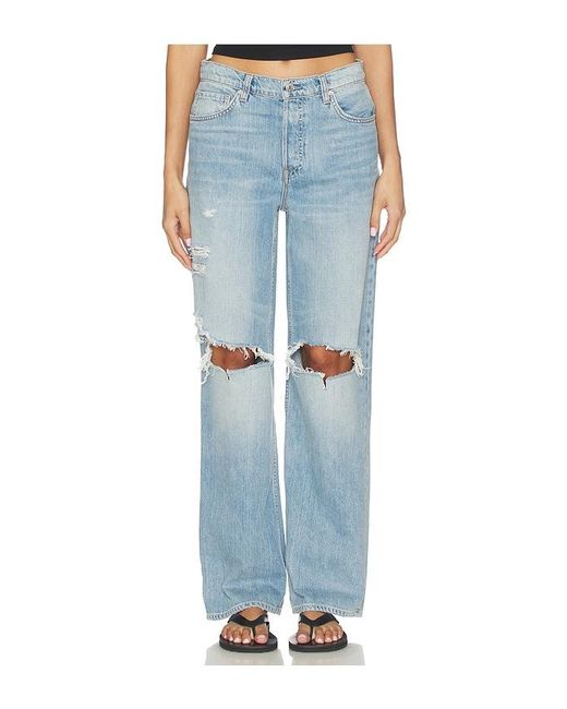 GRLFRND Blue Bella Low Rise Boyfriend