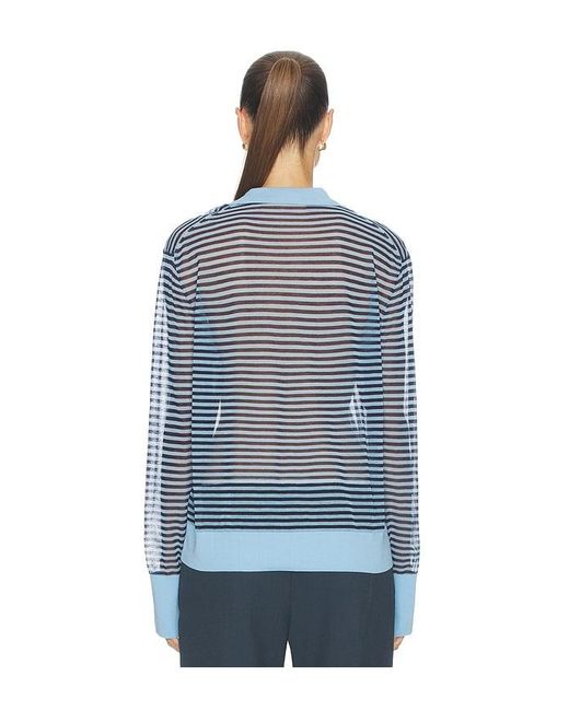 FRAME Blue The Collared Cardi