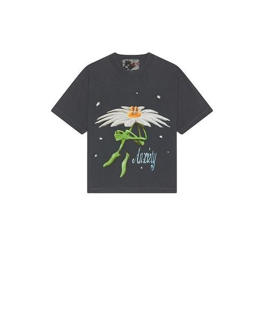 JUNGLES Blue Anxiety Flower Tee for men