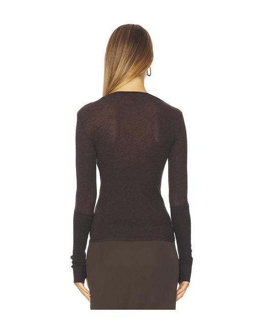 Enza Costa Black Cashmere Twist Top