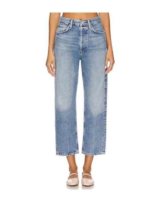 90S Mid Rise Loose Straight Crop Jeans En Color Azul Talla (También En 25, 26, 27, 28, 30, 32) Agolde de color Blue