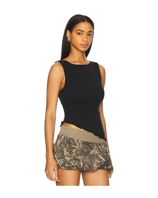 Free People Black Strick-Top Ash