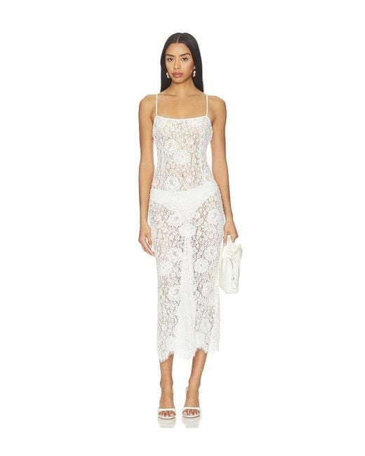 V. Chapman White Hallie Maxi Dress