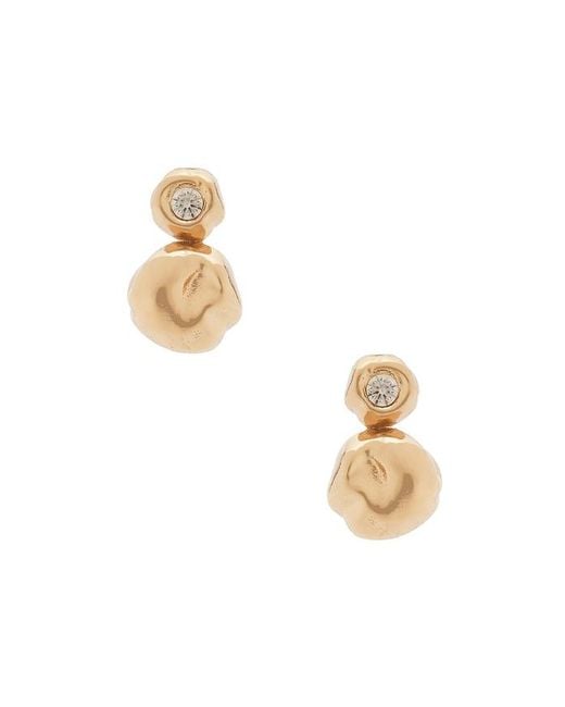 Ettika White Molten Mini Stud Earrings