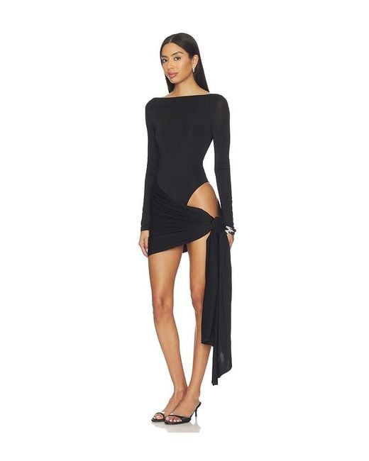 Nbd Black Imari Mini Dress