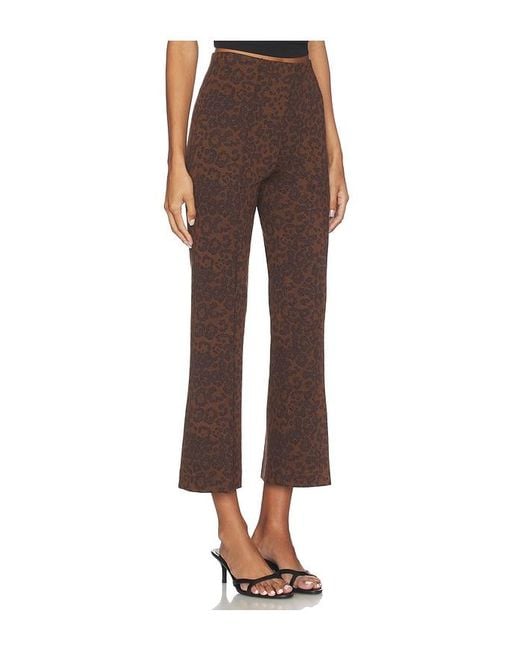 Rag & Bone Brown Irina Ponte Jacquard Kick Flare