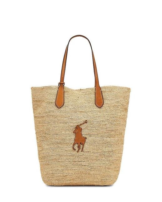 Polo Ralph Lauren Natural Raffia Tote