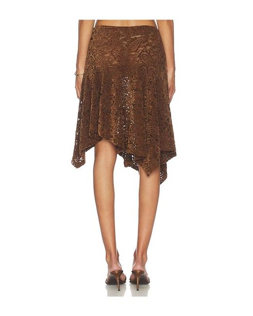 Lioness Brown Hamptons Midi Skirt