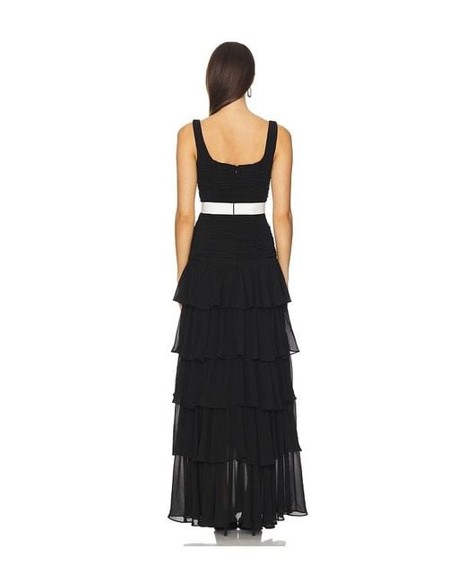 MAJORELLE Black Flora Gown