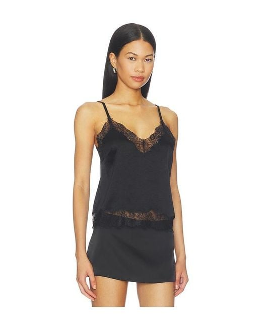 Citizens of Humanity Black Lace Trimmed Cami Top