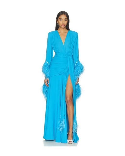 Bronx and Banco Blue Geisha Maxi Dress