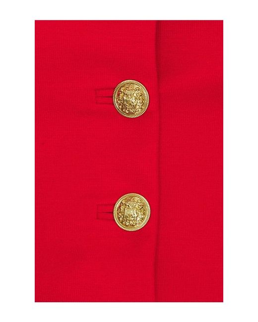 Alice + Olivia Red Kelcey Button Front Top