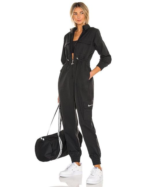 Nike Black Nsw Swoosh Utility Jumpsuit