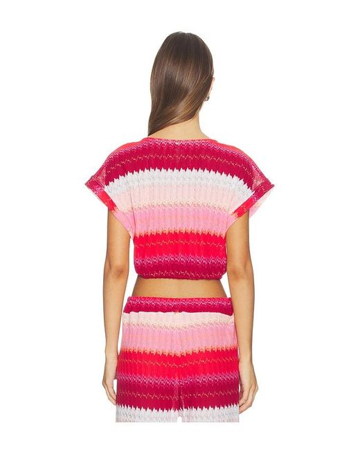PQ Swim Red Renee Crop Top