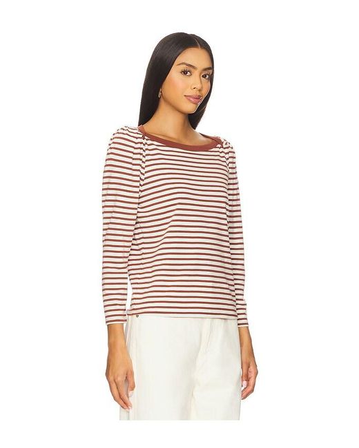 Amelie Envelope Neck Top En Color Marrón Talla (También En M, S, Xl/1X, Xs) Nation Los Angeles de color Red