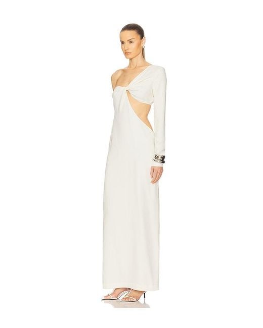 Helsa White The Corsico Draped Dress