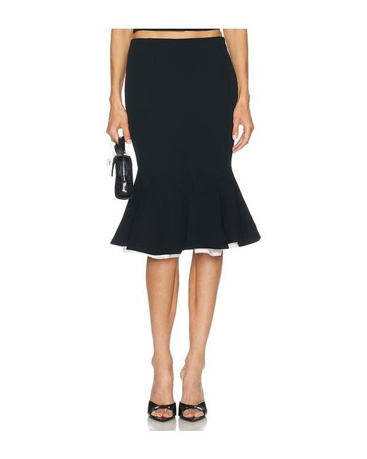 LOBA Black Anya Midi Skirt